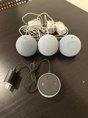 Amazon Echo Dot Bundle  4th Generation And 3rd Generation - Tested And Working - Image 1 of 4