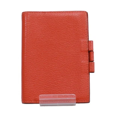 Cubierta de cuero para cuaderno Hermes Agenda GM naranja 3,7 x 5,1 en 2003 vintage Foto 1 de 4