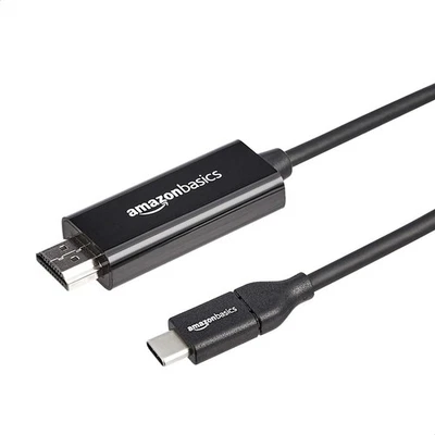 Amazon Basics USB-C to HDMI Display Cable Adapter Thunderbolt 3 4K@30Hz 6-Foot - Image 1 of 3