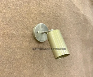 Mid-Century Raw Brass Wall Sconce – Adjustable Arm Wall Light Fixture, Handmade - Picture 1 of 5