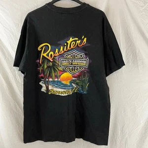 Vintage 90’s Harley Davidson Rossiters Sarasota Fl T-Shirt Black XL Gator - Bild 1 von 6