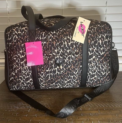 BETSEY JOHNSON Quilted Weekender Duffel Bag Leopard LBKRUSH - Image 1 of 4
