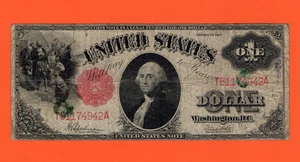 US 1917 Large Banknote $1 One Dollar, Saw Horse Washington, Christopher Columbus - Picture 1 of 2