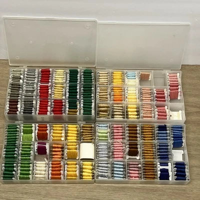 4 Boxes DMC  Embroidery Floss Thread Carded and Numbered - Image 1 of 4