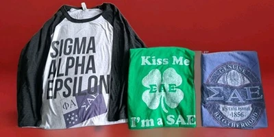 Sigma Alpha Epsilon Fraternity T Shirts Lot 3, BUNDLE Two Tone Tank Top SAE Frat - Image 1 of 4