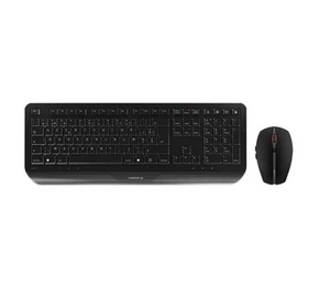 CHERRY Gentix Desktop keyboard Mouse included Office RF Wireless Swiss Black ... - Picture 1 of 1