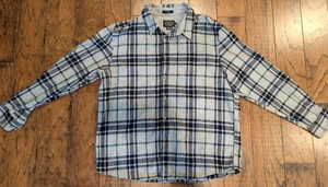 Pendleton Shirt Mens Extra Large Gray & Blue Plaid Wool Button Up Flannel - Picture 1 of 13