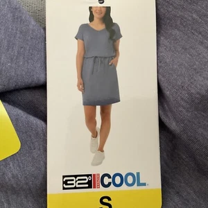 32° Degrees Ladies' Cool Dress Elastic Drawstring Waist, Pockets Soft Lux Small - Picture 1 of 8