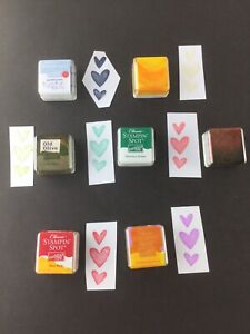 Stampin Up Stampin Spots Lot of 7 Colors FLAW Damaged Stained Some Dry