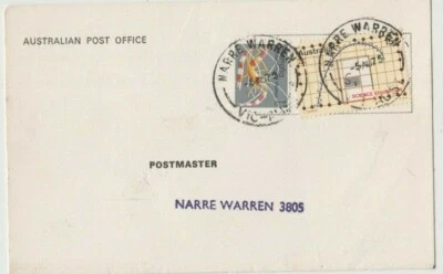 Sellos 15c ciencia mejorada 1c camarón en consejo de tarjeta postal mal pagada PM179  Foto 1 de 2