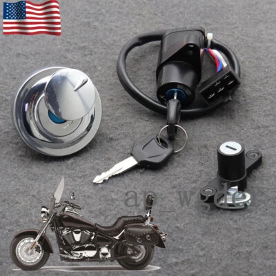 IGNITION SWITCH TANK CAP CUSHION LOCK KIT FOR KAWASAKI VULCAN 900 2006-2022 - Image 1 of 4