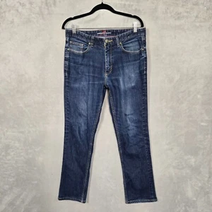 Pantalones de mezclilla Johnston & Murphy para hombre 33x30 azul elástico ajustados rectos tiro bajo - Imagen 1 de 10