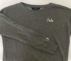 Ralph Lauren Girls French Terry Sweatshirt~Gray Heather~Size M (10-12)~NWT - Picture 1 of 9