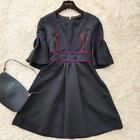 Gucci Model Silk Mini Dress Tunic Black