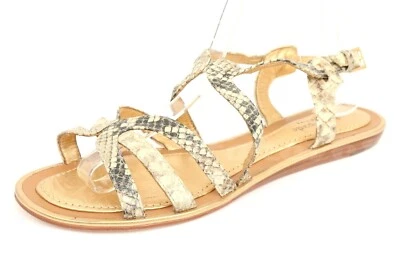 Womens Kate Spade Snake Print Leather Gladiator Flat Sandals Size 10 Medium - Image 1 of 4