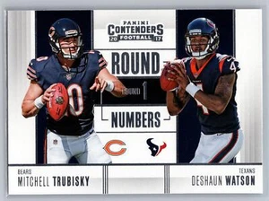 2017 Panini Contenders Mitchell Trubisky / Deshaun Watson Round Numbers #RN-1 - Picture 1 of 2