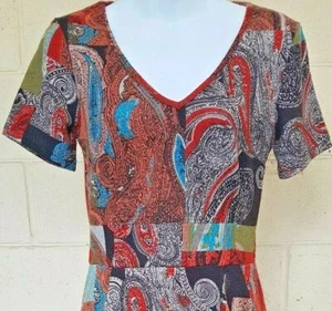 COTTON BLEND WINTER TUNIC DRESS STRETCHABLE V-NECK KNIT CASUAL DRESS - Bild 1 von 6