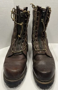 Vtg Rare Red Wing Irish Setter Sport Boot Zip Up Size 9 1/2 EE Brown Steel Toe - Picture 1 of 15