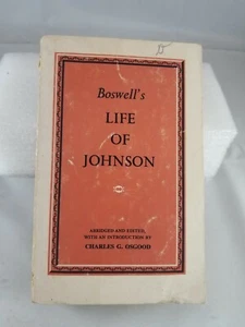 boswells life of johnson / charles grosvenor osgood / 1945 scribners paperback - Picture 1 of 7