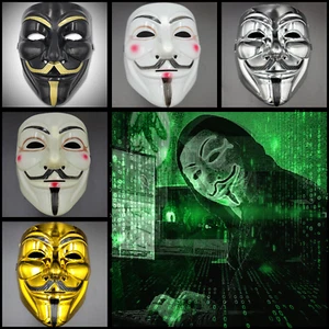 V Vendetta Guy Fawkes Anonymous Hacker Face Mask HalloweenCosplay Party Prop - Picture 1 of 17