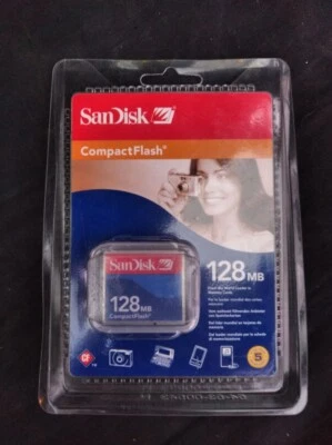 SanDisk CompactFlash 128 MB Memory Card (SDCFB-128-E10) - NEW! - Image 1 of 2