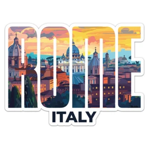 Adesivo Italia Roma Città Paraurti Auto Resistente alle Intemperie Vinile Decalcomania - Foto 1 di 6