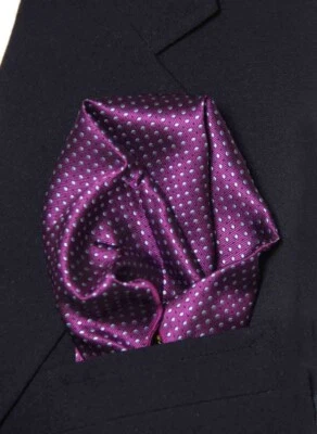 SW Gascoigne Purple Silk Polka Dot Pocket Square Men's - Image 1 of 3