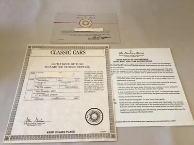 Chevrolet Camaro 1969 Danbury como nuevo azul SS/RS título papeleo solo 1:24 Foto 1 de 4