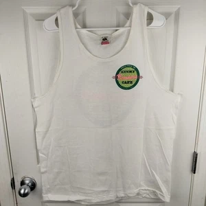 Camiseta sin mangas retro vintage de los años 90 con gráficos musculosos para hombre XL blanca surf playa levantamiento - Imagen 1 de 10