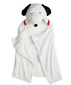 Kids Peanuts Snoopy Hooded Throw Blanket NWT Sealed - Picture 1 of 5