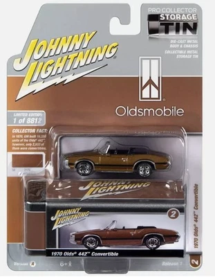 JOHNNY LIGHTNING, OLDSMOBILE 442 cabriolet 1970 marrone della serie COLLECTOR... - Immagine 1 di 3