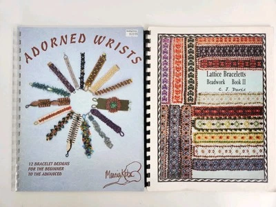 Adorned Wrists M Katz Bead Lattice Bracelets 2 David Beaded Beading Pattern Book - Image 1 of 4