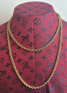 Vintage 27” Monet Gold Tone Chain Necklace Long Twisted - Picture 1 of 4