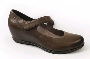 Zapatos cómodos de cuña Dansko para mujer Lanie bronceado bruñido nobuck Mary Jane! 38/7 - Imagen 1 de 5