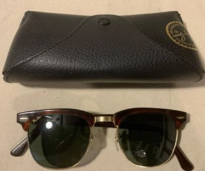 Gafas de sol vintage RAY-BAN W1116 G15 Clubmaster Bausch & Lomb con estuche - Imagen 1 de 10