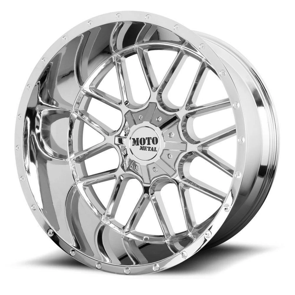 Moto Metal MO986 Siege 20x12 8x6.5 Chrome Wheel 20" -44mm For Chevy GMC Ram Ford - Image 1 of 4