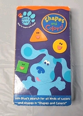 Blue's Clues Shapes And Colors VHS Tape 2003 Play Learn With Blue Nick Jr Rare - Image 1 of 4