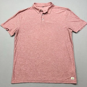 Vuori Men’s Medium Strato Tech Polo Red Heathered Performance Stretch V188 - Picture 1 of 8