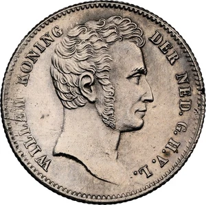 Netherlands East Indies (Dutch Colony) 1/2 Gulden 1834/24 NGC UNC Willem I - Picture 1 of 3