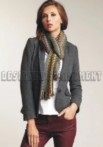 Bufanda MISSONI Borde Verde Colorido ZIGZAG 100% Lana UNISEX NUEVA EN CAJA ¡Auténtica! - Imagen 1 de 3