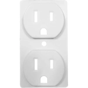 ColorCap 1-Gang Duplex Outlet Wall Plate, White (4-Pack) - Picture 1 of 1