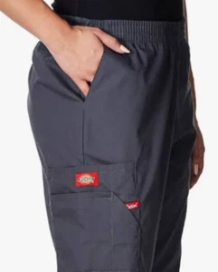 Dickies EDS Women's Tapered Leg Pull-On Scrub Pants 86106P Pewter Charcoal 2XL - Picture 1 of 3