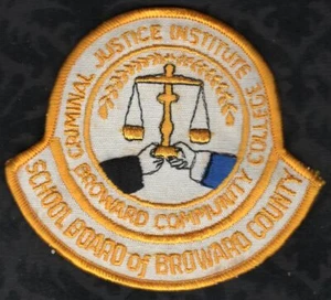 Veraltete Broward County Florida Strafjustiz Patch Polizei/Sheriff Gold Var. - Bild 1 von 2