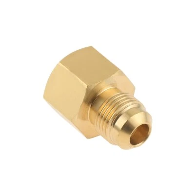3/8" Flare X 1/2" Female NPT Pipe Connector Brass Adapter For Vacuum Application - Image 1 of 4