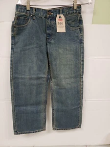 Levis 550 Boys Blue Denim Jeans Relaxed Fit Adjustable Waist Sz8 Husky 28x23 - Picture 1 of 4