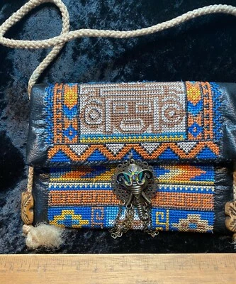 Southwest Medicine Bag- Beautiful Machine Embroidery Cross Stitch! - Image 1 of 4