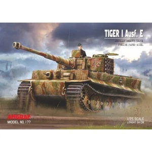 Card Paper Cut Out Model Kit Answer Angraf Tiger I Ausf. E 1:25 - Bild 1 von 7