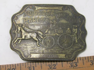 OLD BOSTON AMERICAN HEREOS FIRE DEPARTMENT BELT BUCKLE CLOTHING - Picture 1 of 1