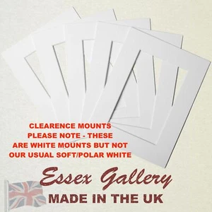 CLEARANCE - JOBLOT Packs of 50 Picture Frame Photo Mounts - WHITE (Cream Core) - Picture 1 of 1