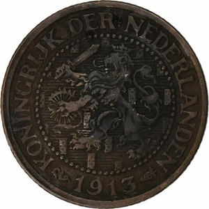 [#1164439] Coin, Netherlands, Wilhelmina I, 2-1/2 Cent, 1913, EF, Bronze, KM:150 - Picture 1 of 2